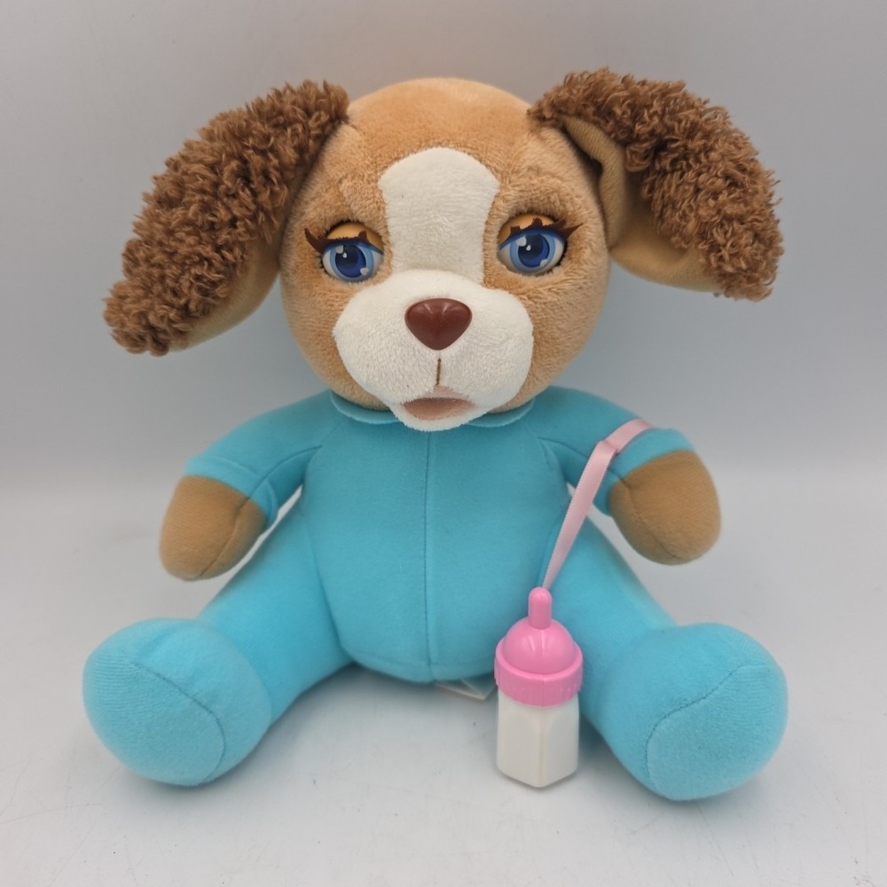 AniMagic‎ Puppy Dog Plush Makes Baby Sounds With Bottle Rare